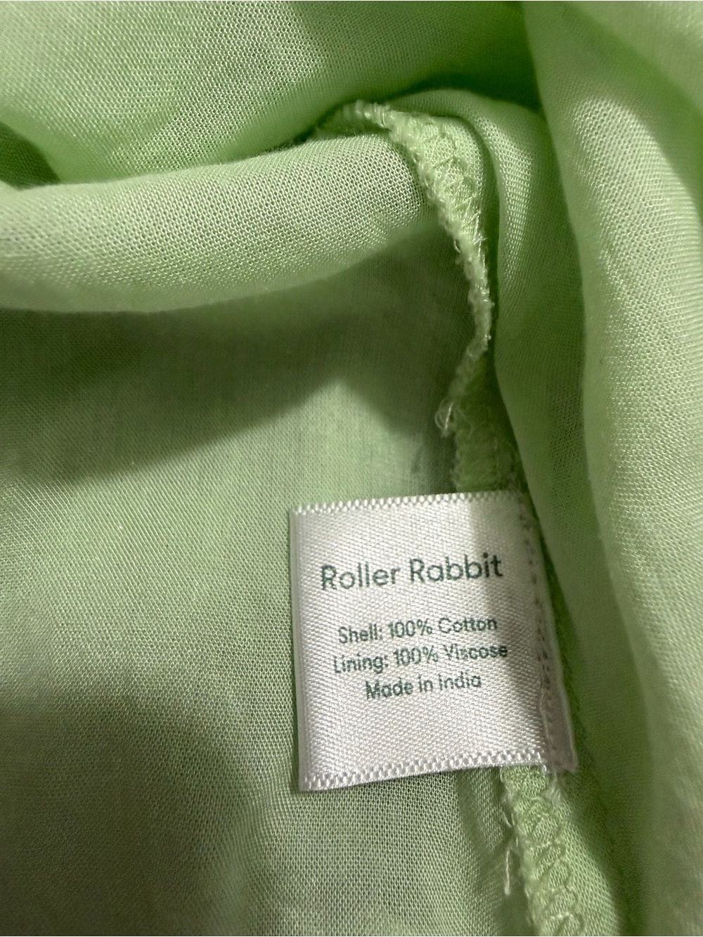Roller Rabbit Clermont Nori Dress Mint Green Tiered Long-Sleeve Dress - Picture 7 of 8